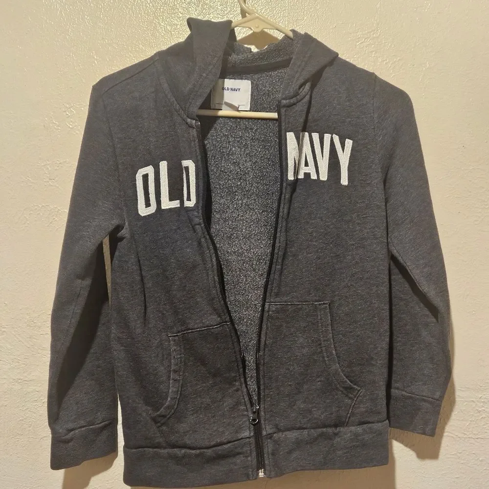 Old Navy Boys Zipper Fleece Hooded Jacket Size L
